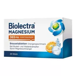 BIOLECTRA Magnesium 365 mg fortissimum Orange, 20 pcs