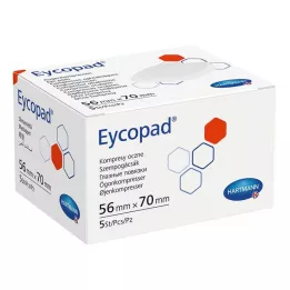 EYCOPAD Eye compresses 56x70 mm non-sterile, 5 pcs