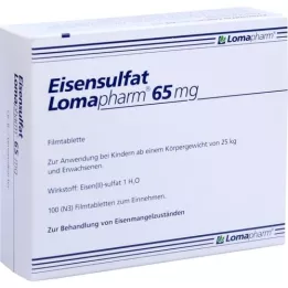 EISENSULFAT Lomapharm 65 mg bedekt tab., 100 st