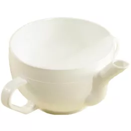 KRANKENTASSE Plastic with 2 handles white, 1 piece