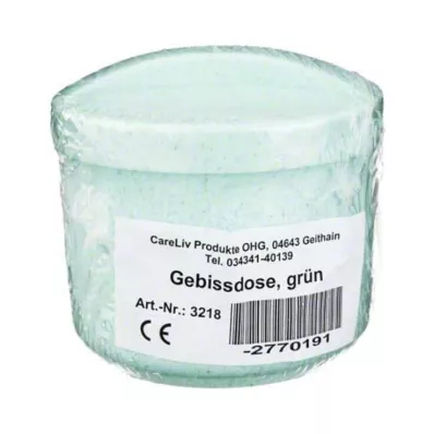 GEBISSDOSE with insert and cover green, 1 pcs