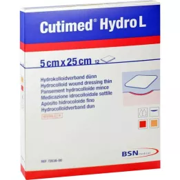 CUTIMED Hydro L hydrocolloid compound thin 5x25 cm, 12 pcs