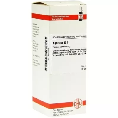 AGARICUS D 4 Dilution, 50 ml AGARICUS D 4 Dilution, 50 ml