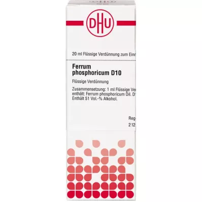 FERRUM PHOSPHORICUM D10 Dilution, 20mL FERRUM PHOSPHORICUM D10 Dilution, 20mL