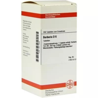 BERBERIS D 6 tablets, 200 pcs BERBERIS D 6 tablets, 200 pcs