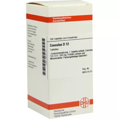 COCCULUS D 12 tablets, 200 pcs COCCULUS D 12 tablets, 200 pcs