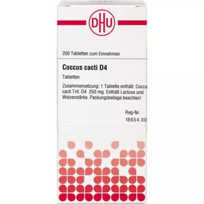 COCCUS CACTI D 4 tablets, 200 pcs COCCUS CACTI D 4 tablets, 200 pcs