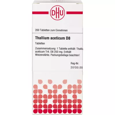 THALLIUM ACETICUM D 8 tablets, 200 pcs THALLIUM ACETICUM D 8 tablets, 200 pcs