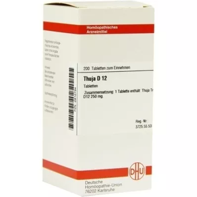 THUJA D 12 tablets, 200 pcs