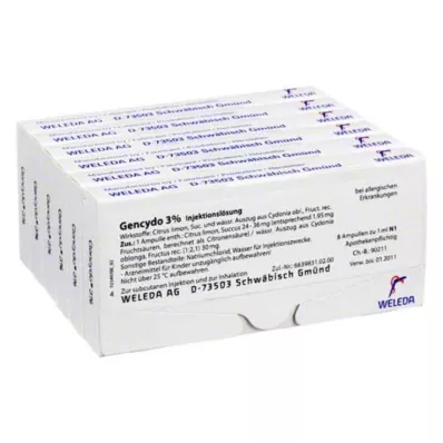 GENCYDO 3% solution for injection, 48X1 ml GENCYDO 3% solution for injection, 48X1 ml