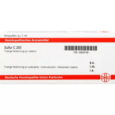 SULFUR C 200 ampoules, 10 ml