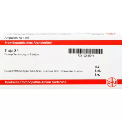 THUJA D 4 ampoules, 10 ml THUJA D 4 ampoules, 10 ml