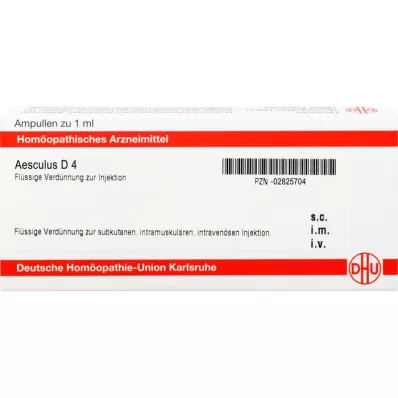 AESCULUS D 4 ampoules, 10 ml AESCULUS D 4 ampoules, 10 ml