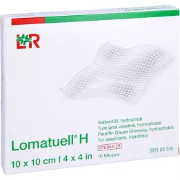 LOMATUELL H ointment tulle 10x10 cm sterile, 10 pcs