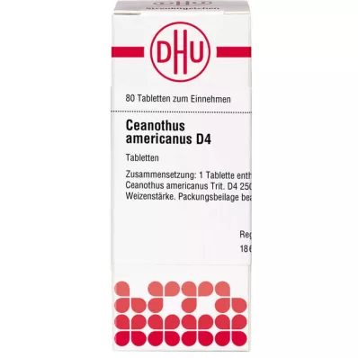 CEANOTHUS AMERICANUS D 4 tablets, 80 pcs