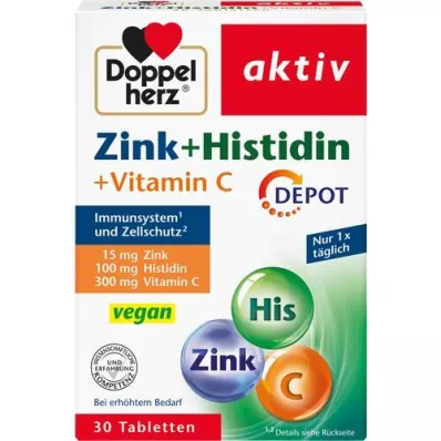 DOPPELHERZ Zink+Histidin Depot Tabletten aktiv, 30 St