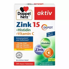 DOPPELHERZ Zinc + histidine depot tablets active, 30 pcs