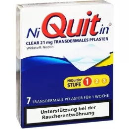 NIQUITIN selkeä 21 mg transdermaalinen päällyste, 7 kpl