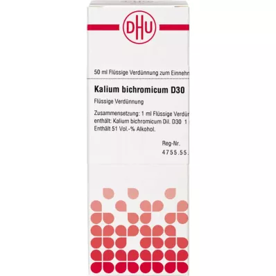 KALIUM BICHROMICUM D 30 Dilution, 50mL KALIUM BICHROMICUM D 30 Dilution, 50mL