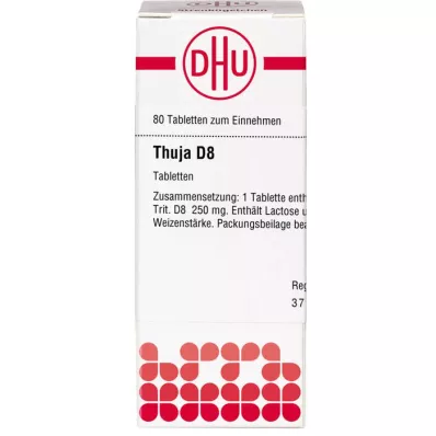 THUJA D 8 tablets, 80 pcs THUJA D 8 tablets, 80 pcs