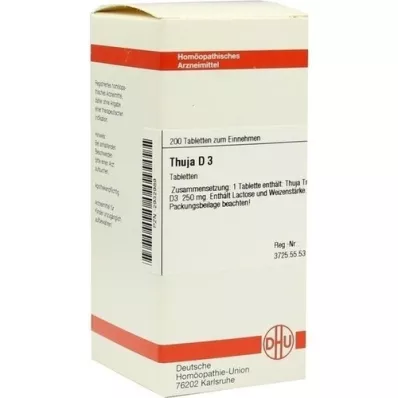 THUJA D 3 tablets, 200 pcs