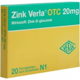 ZINK VERLA OTC 20 mg de comprimés de films, 20 pc