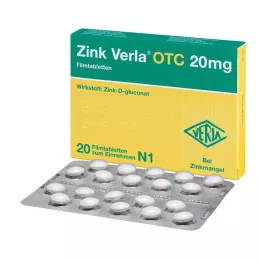 ZINK VERLA OTC 20 mg film-coated tablets, 20 pcs