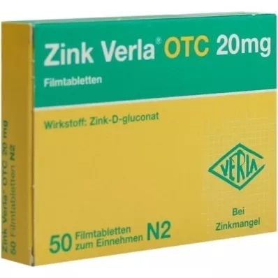 ZINK VERLA OTC 20 mg Filmtabletten, 50 St