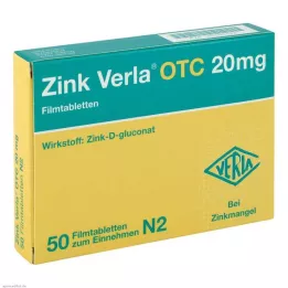 ZINK VERLA OTC 20 mg film-coated tablets, 50 pcs