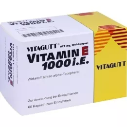 VITAGUTT Vitamina E 1000 Cápsulas blandas, 60 pz