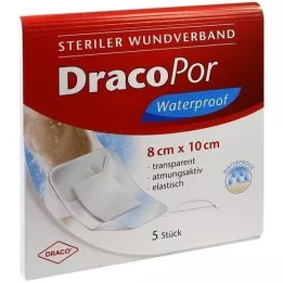 DRACOPOR Waterproof wound association 8x10 cm sterile, 5 pcs