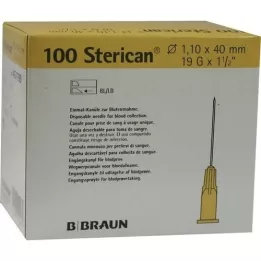 STERICAN cannulas 19 GX1 1/2 1.1x40 mm, 100 pcs