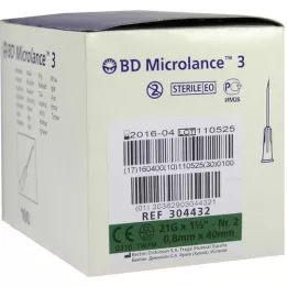 BD MICROLANCE cannula 21 g 1 1/2 0.8x40 mm, 100 pcs