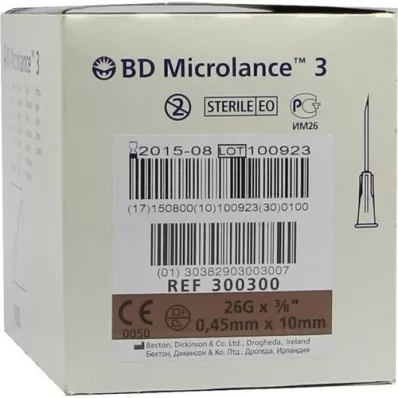 BD MICROLANCE Kanüle 26 G 3/8 0,45x10 mm, 100 St