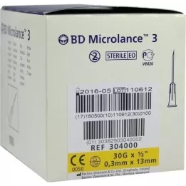 BD MICROLANCE Kanüle 30 G 1/2 0,29x13 mm, 100 St