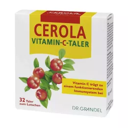 Cerola Vitamin C Taler, 32 stk