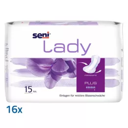 SENI Lady incontinence insert Plus, 16x15 pcs