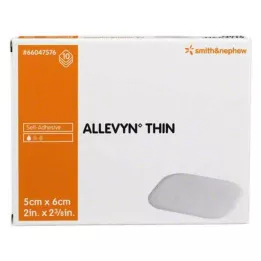 ALLEVYN Thin 5x6 cm thin wound dressing, 10 pcs