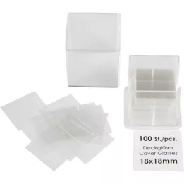 DECKGLÄSER 18x18 mm, 100 pcs