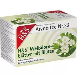 H&amp;s hawdorn leaves with flowers filter bags, 20x1.6 g