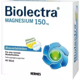 BIOLECTRA Magnesium 150 mg lemon effervescent tablets, 40 pcs