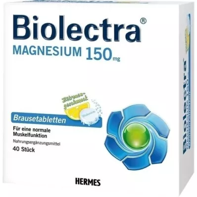 BIOLECTRA Magnesium 150 mg Zitrone Brausetabletten, 40 St