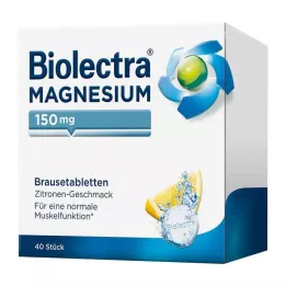 BIOLECTRA Magnesium 150 mg Lemon Effervescent Tablets, 40 pcs