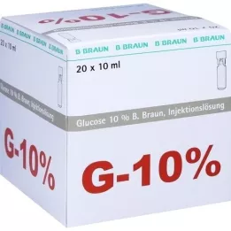 GLUCOSE 10% B.Braun Mini Plasco Connect Inj.-LSg., 20x10 ml