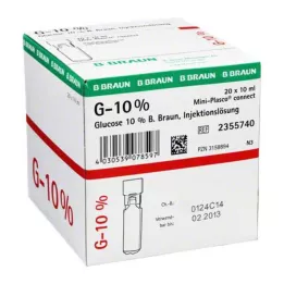 GLUCOSE 10% B.Braun Mini Plasco connect Inj. solution, 20X10 ml