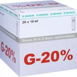 GLUCOSE 20% B.Braun Mini Plasco connect Inj.-Lsg., 20X10 ml