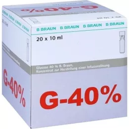 GLUCOSE 40% B.Braun Mini Plasto Connect Inf.-L.-K., 20x10 ml