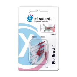MIRADENT Interd.Pic-Brush replacement b.x-large bordeaux, 6 pcs