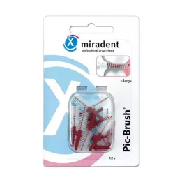 MIRADENT Interd.Pic-Brush replacement b.x-large bordeaux, 12 pcs