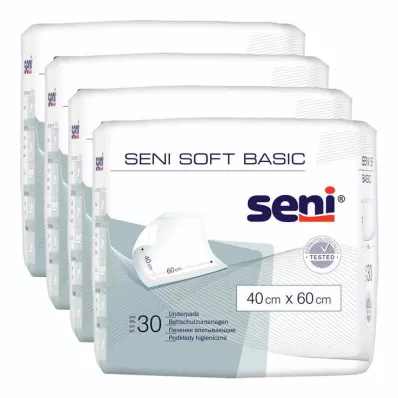 SENI Soft Basic bed protection pad 40x60 cm, 4X30 pcs SENI Soft Basic bed protection pad 40x60 cm, 4X30 pcs